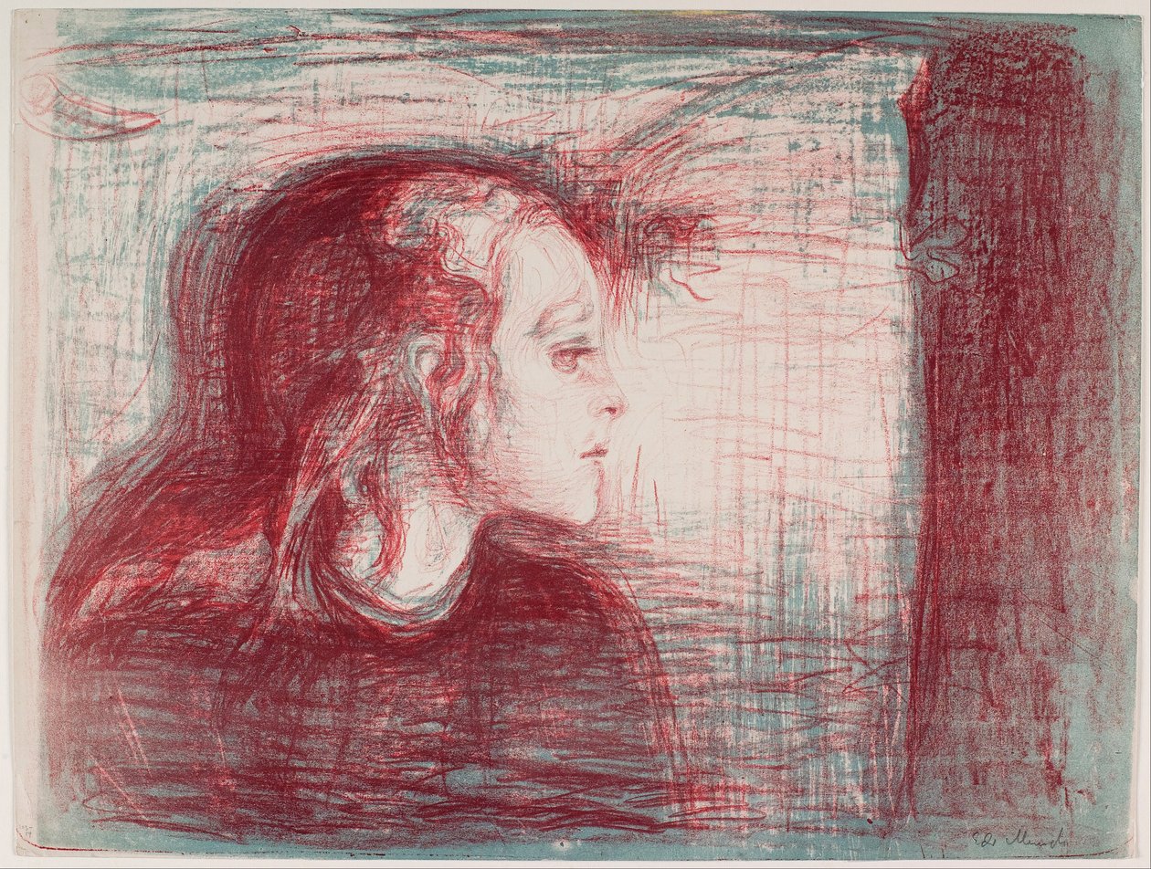 A criança doente I de Edvard Munch