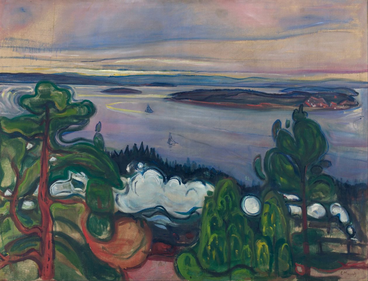 Fumo do comboio  de Edvard Munch