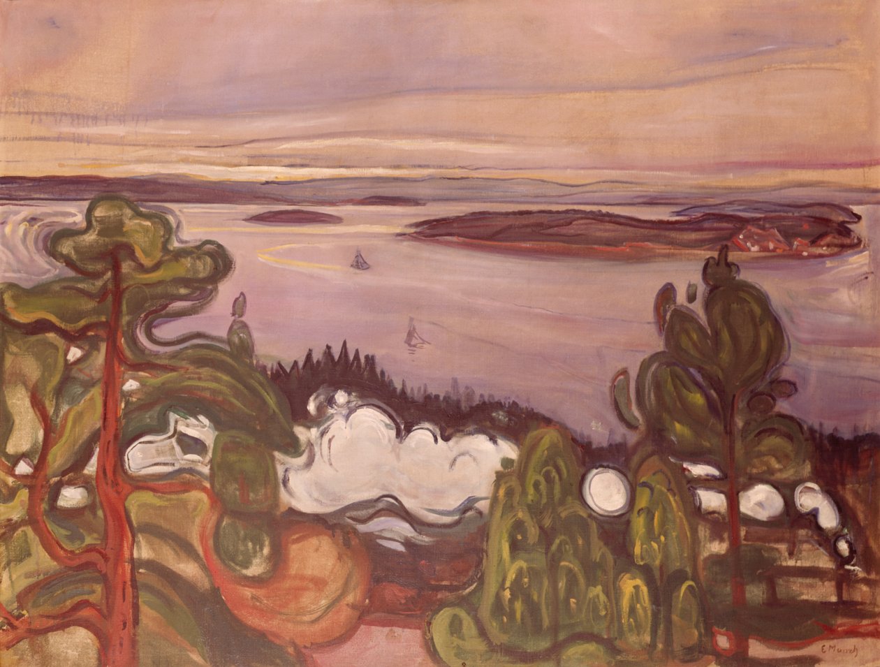 Fumo do comboio de Edvard Munch
