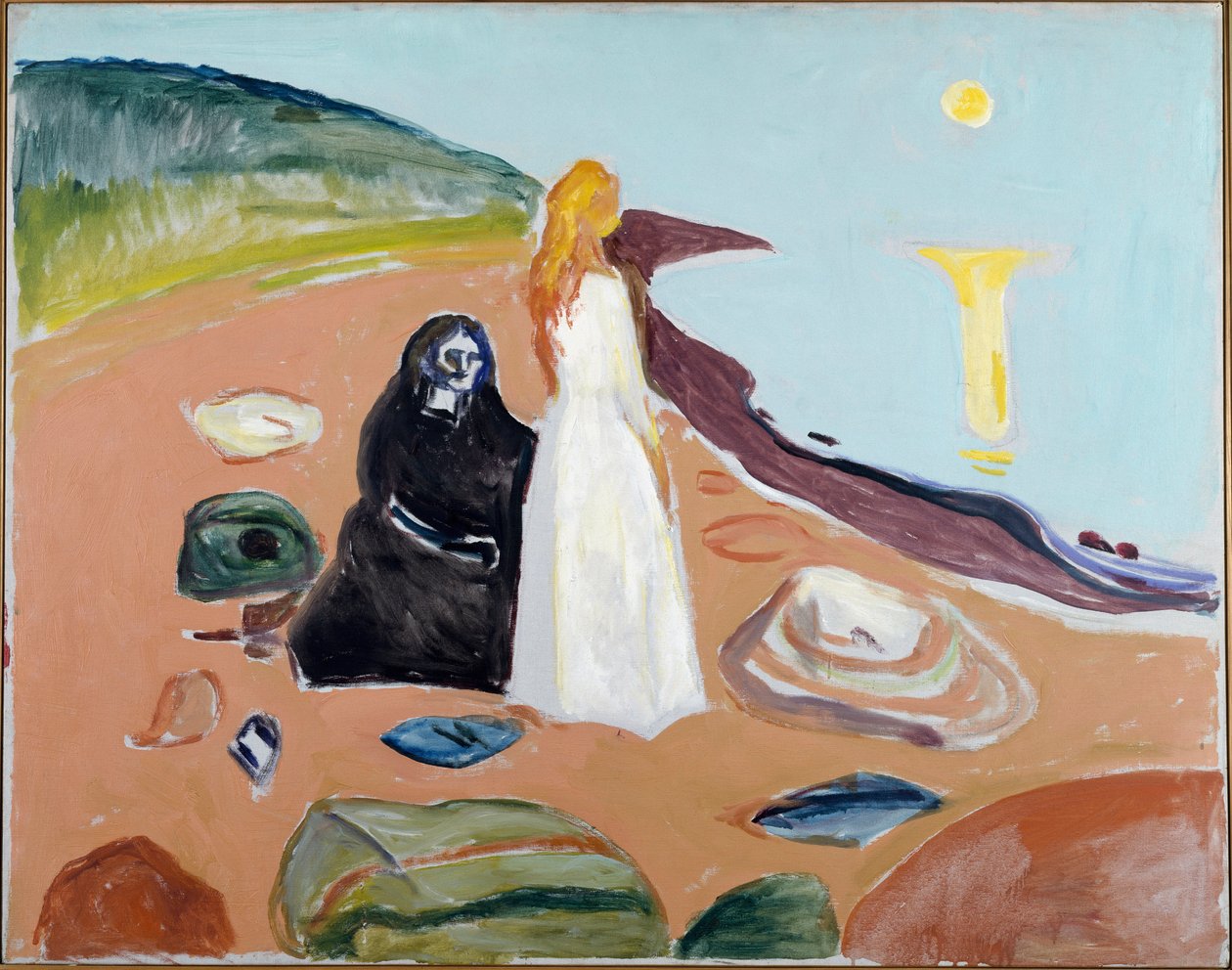 Two Women on the Beach (pintura, c.1935) de Edvard Munch