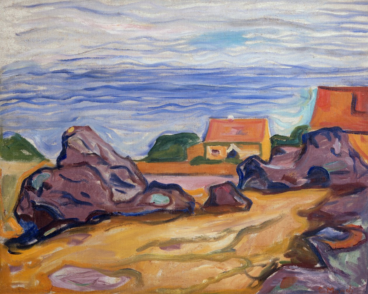 Duas casas em Borre de Edvard Munch