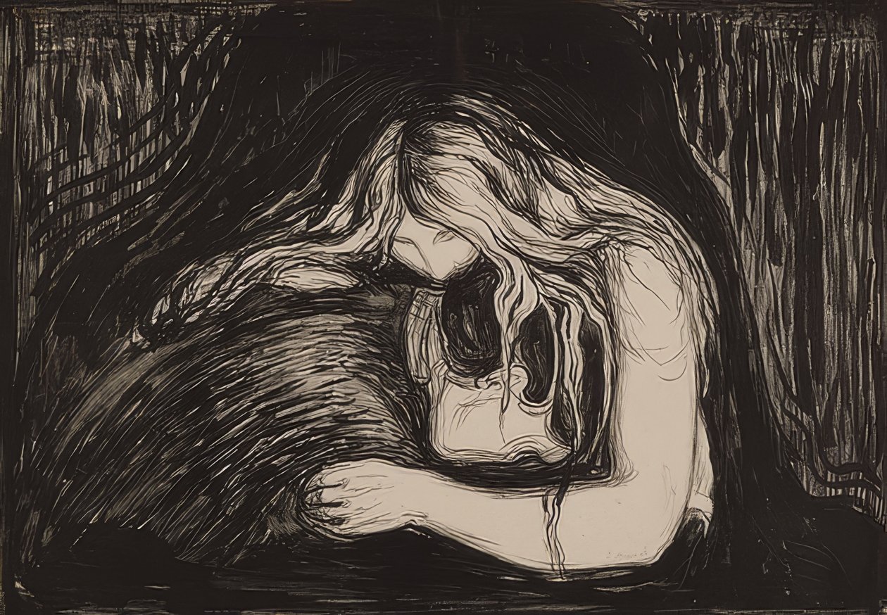 Vampiro II. 1895-1902 de Edvard Munch