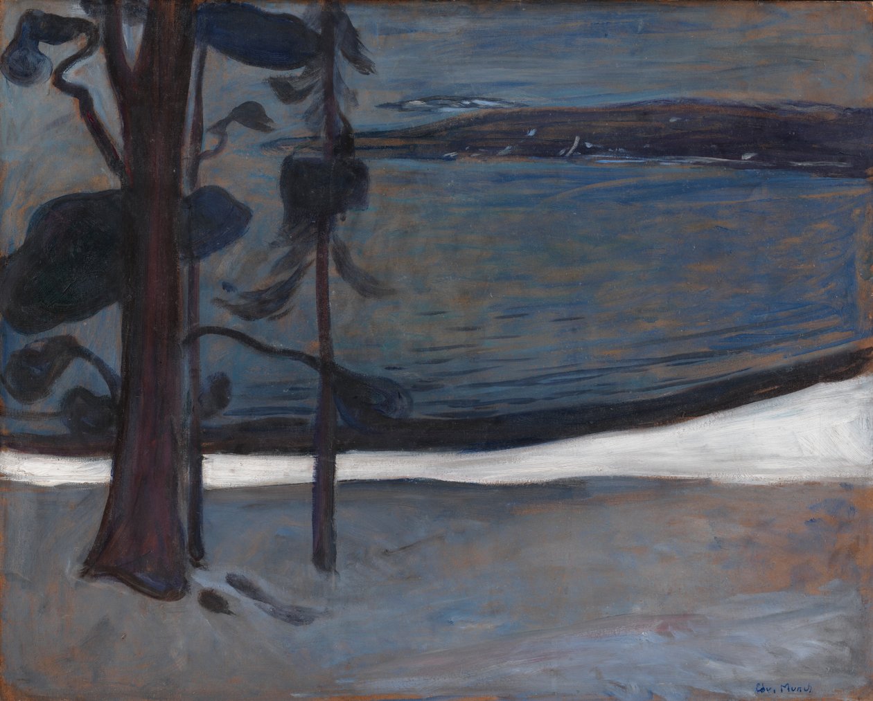 inverno em Nordstrand de Edvard Munch