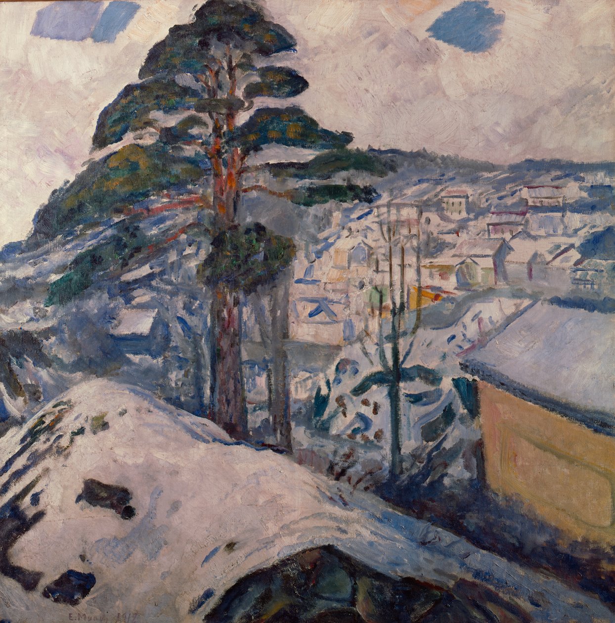 inverno em Kragerø de Edvard Munch