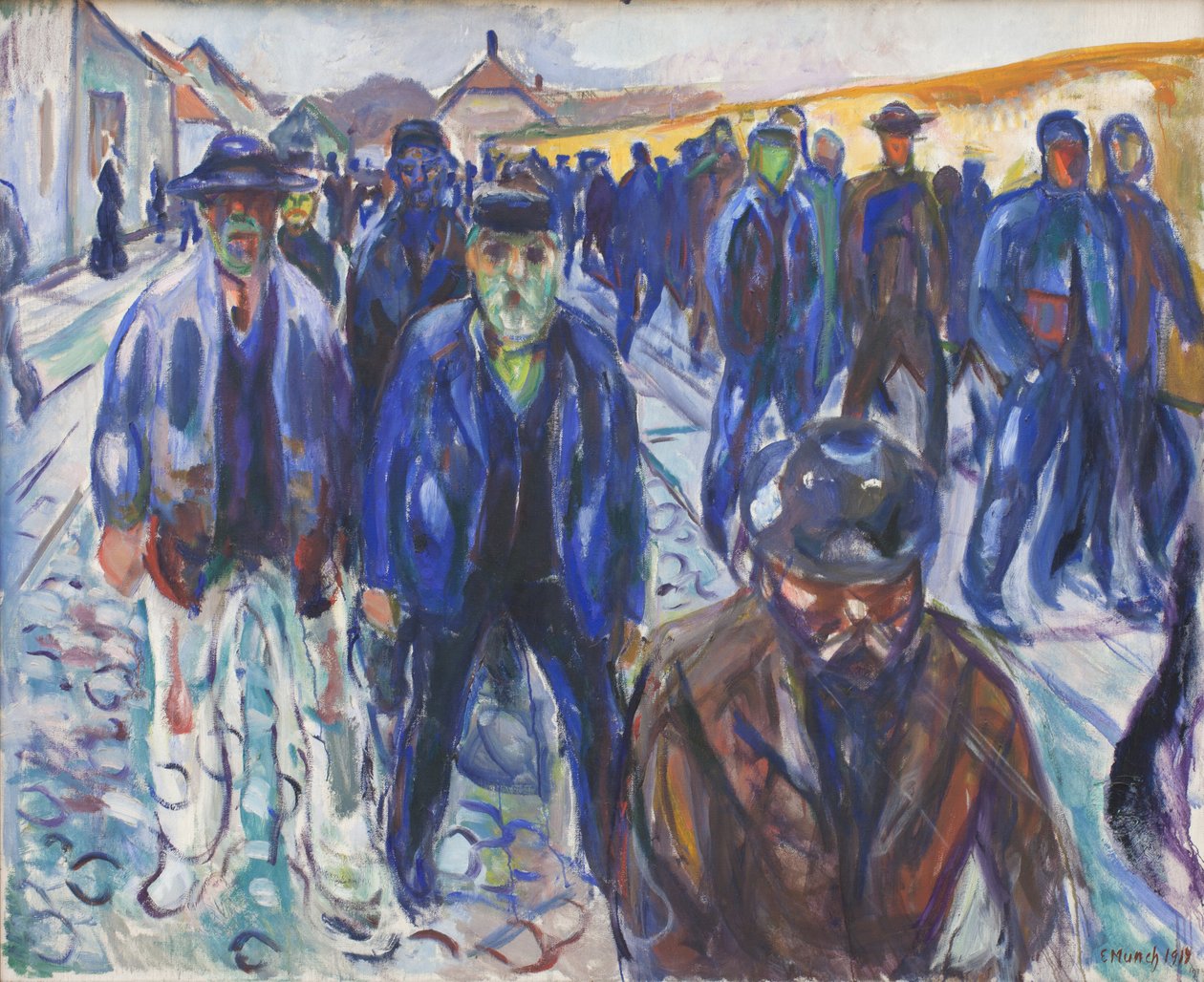 Trabalhadores a caminho de casa de Edvard Munch