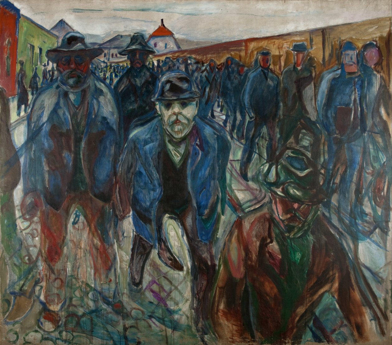 Trabalhadores a caminho de casa de Edvard Munch
