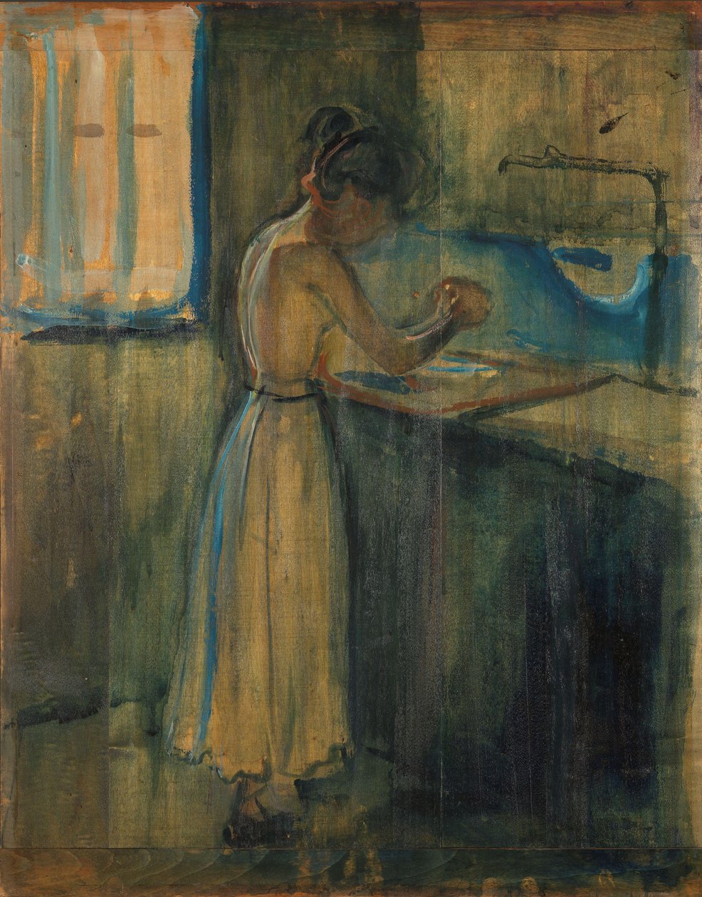 A jovem mulher a lavar-se de Edvard Munch