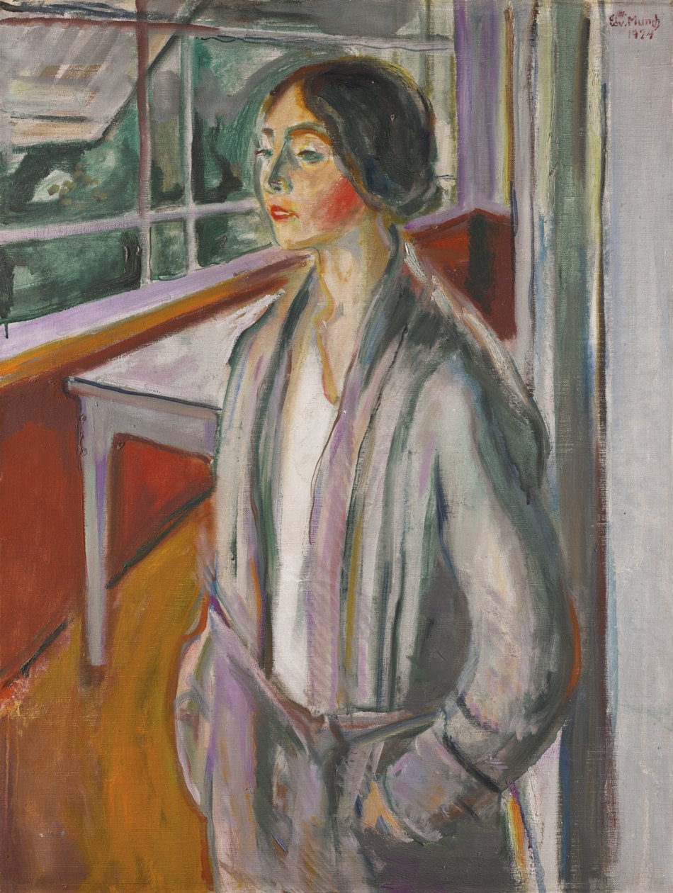 Jovem mulher na varanda de Edvard Munch