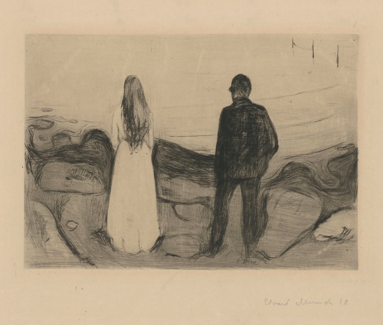 Duas pessoas (Os solitários) de Edvard Munch