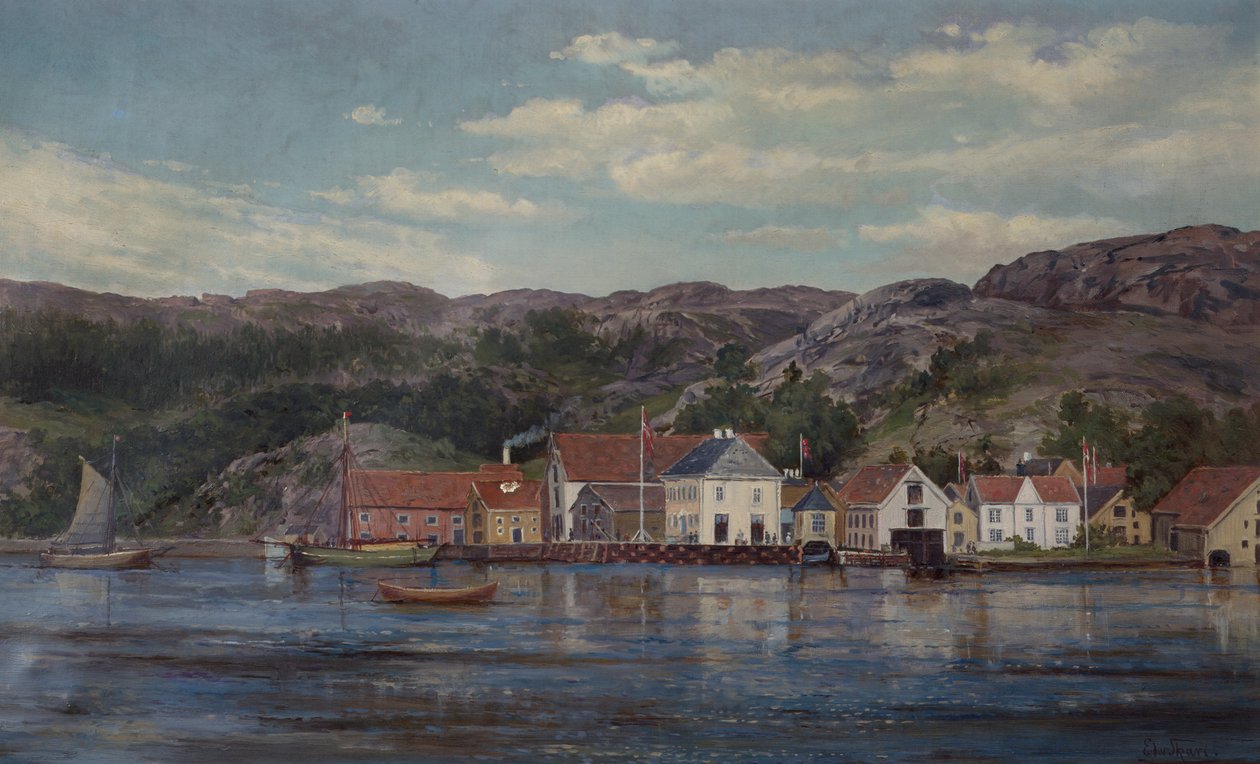O rio em Flekkefjord de Edvard Skari