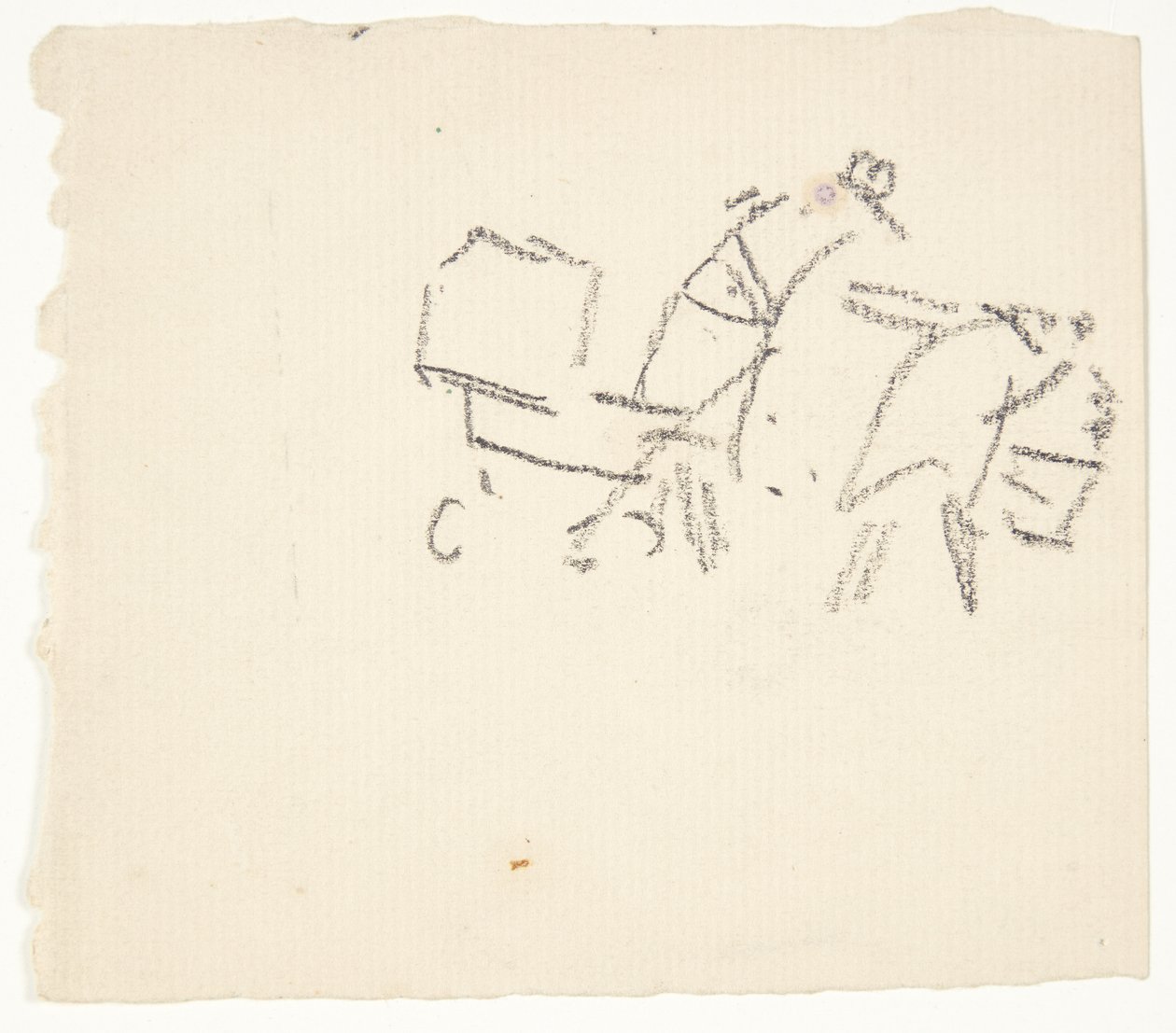 Estudos de figuras para a imagem de Langelinje de Edvard Weie