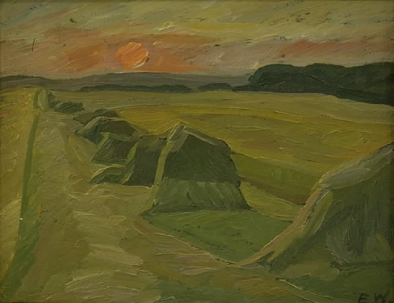 Paisagem com palheiros de Edvard Weie