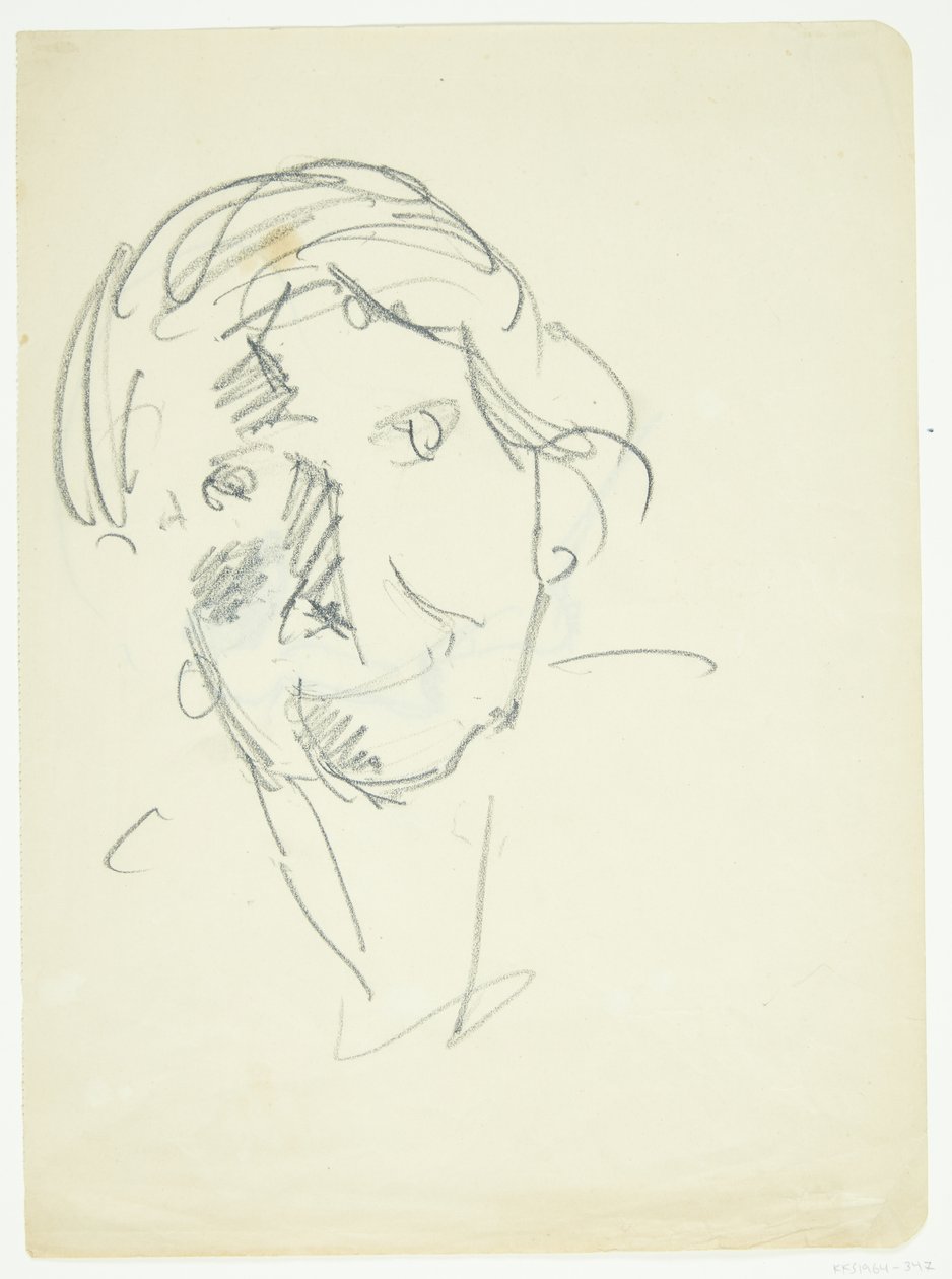 Retrato da esposa do artista, a pintora Agnes Weie (1878-1964), en face de Edvard Weie