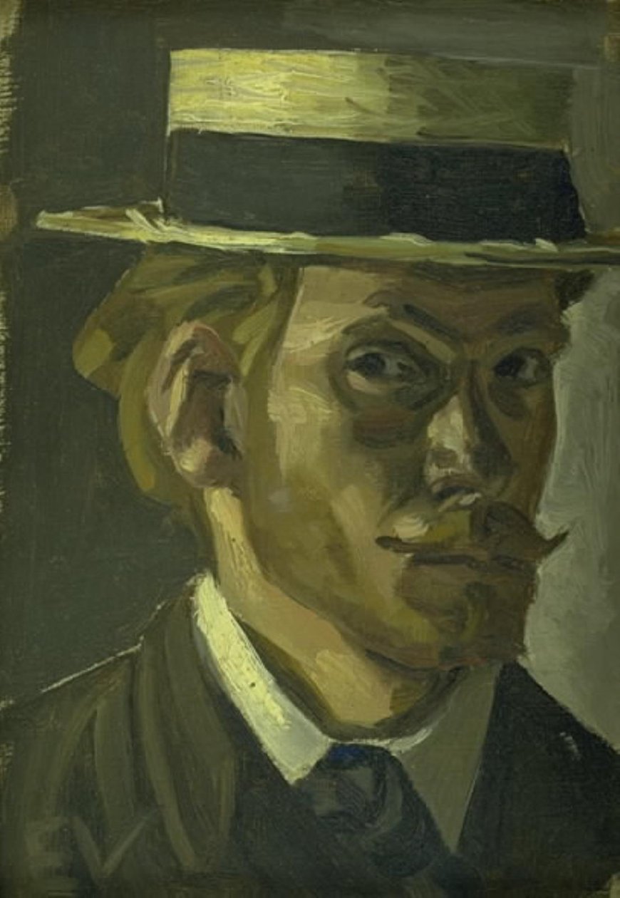 Autorretrato com chapéu de palha de Edvard Weie