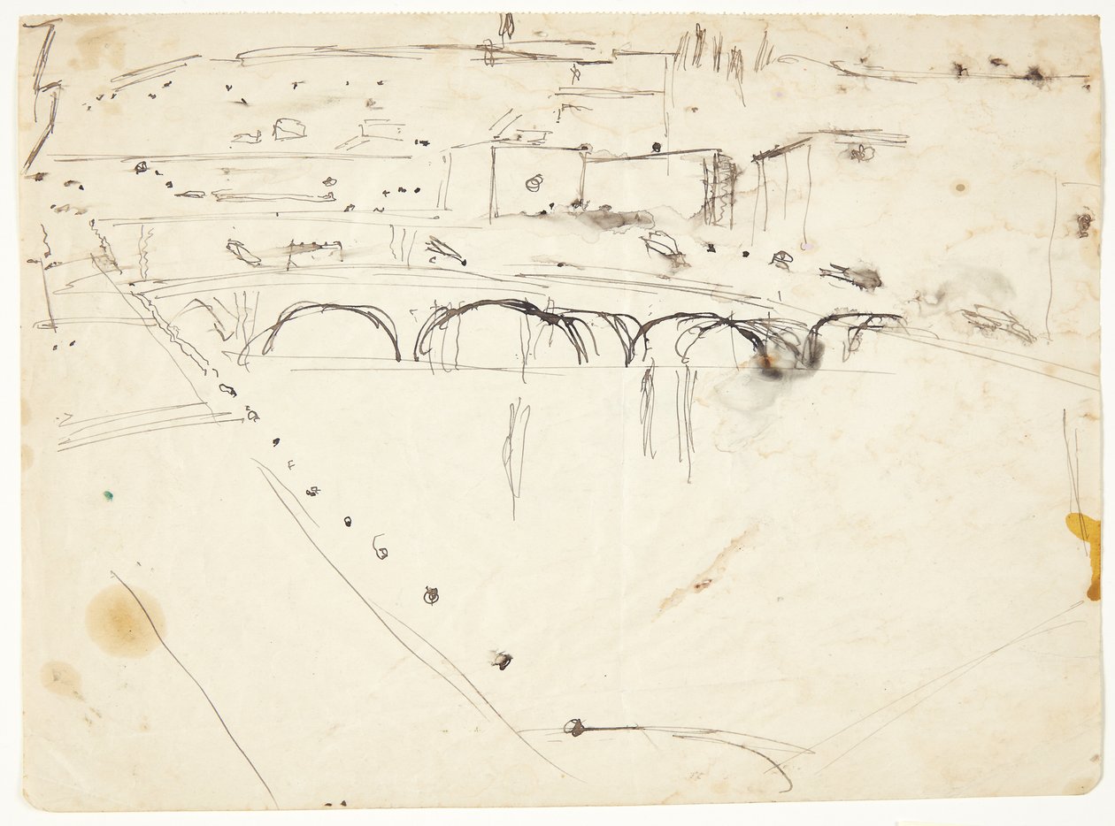 Vista de uma janela no Lungarno sobre o rio em direção a Santo Spirito e as colinas de San Miniato, Florença de Edvard Weie