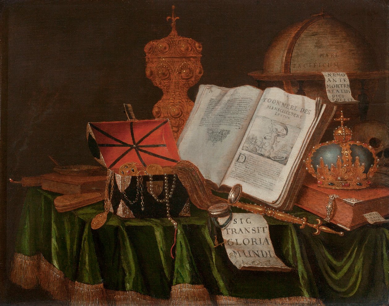 A Vanitas Still Life de Edwaert Colyer or Collier