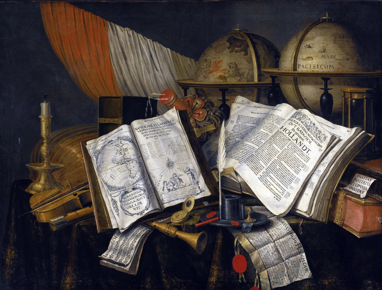 Vanitas Still Life par Edwaert Collier (1642-1708) de Edwaert Colyer or Collier