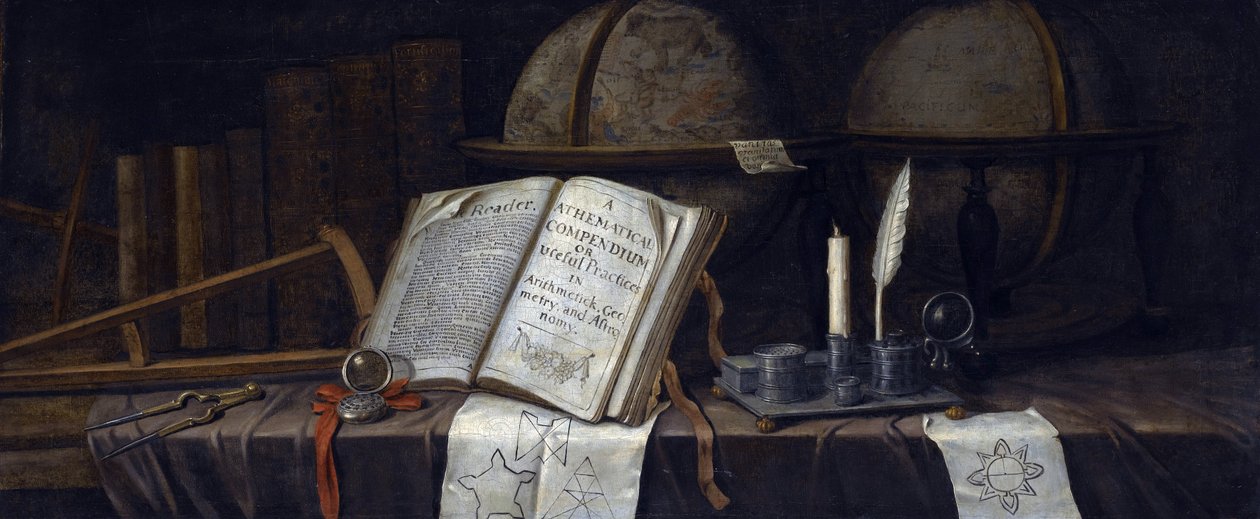 Vanitas Still Life par Edwaert Collier (1642-1708), - Óleo sobre tela, 41,9x98,8 - Colecção Privada de Edwaert Colyer or Collier