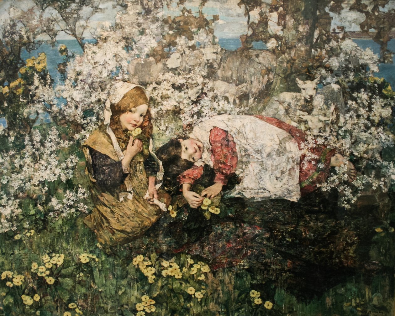 Idyl em SpringnEnglish: Spring Idill de Edward Atkinson Hornel