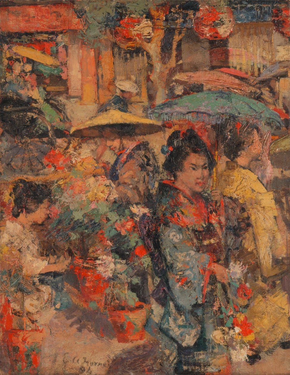 Mercado das Flores, Nagasaki de Edward Atkinson Hornel