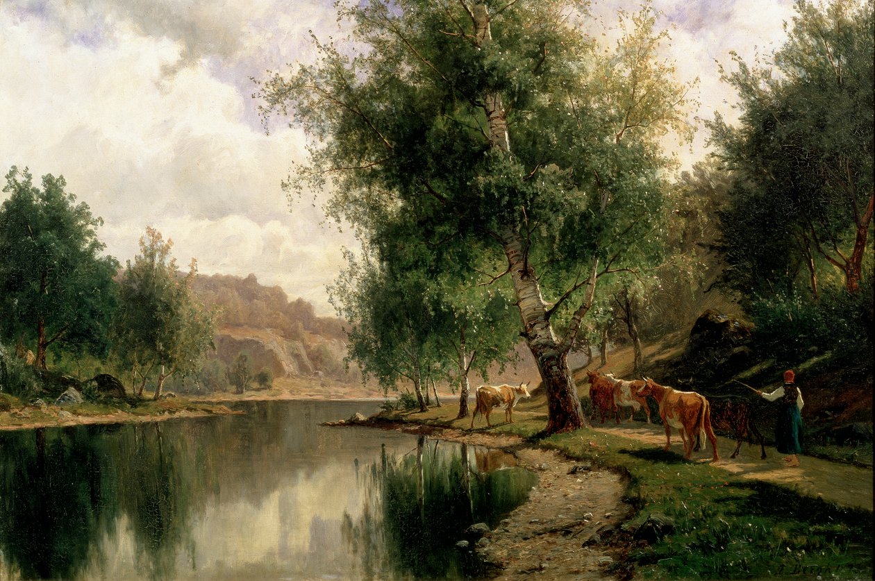 Paisagem de verão, 1877 de Edward Bergh