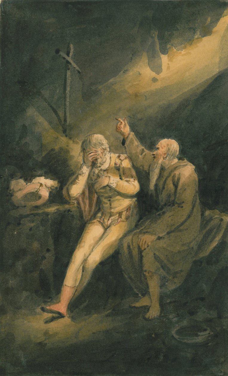 Cena de &39;como você gosta d&39;, c.1798-1819 de Edward Bird