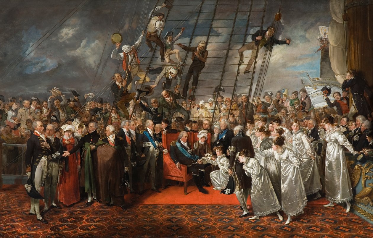 A chegada de Louis XVIII em Calais, 1792-1819 de Edward Bird