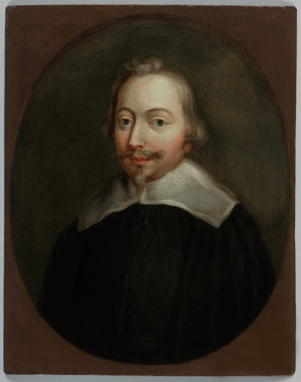 Retrato de John Pym (óleo em cobre) de Edward Bower