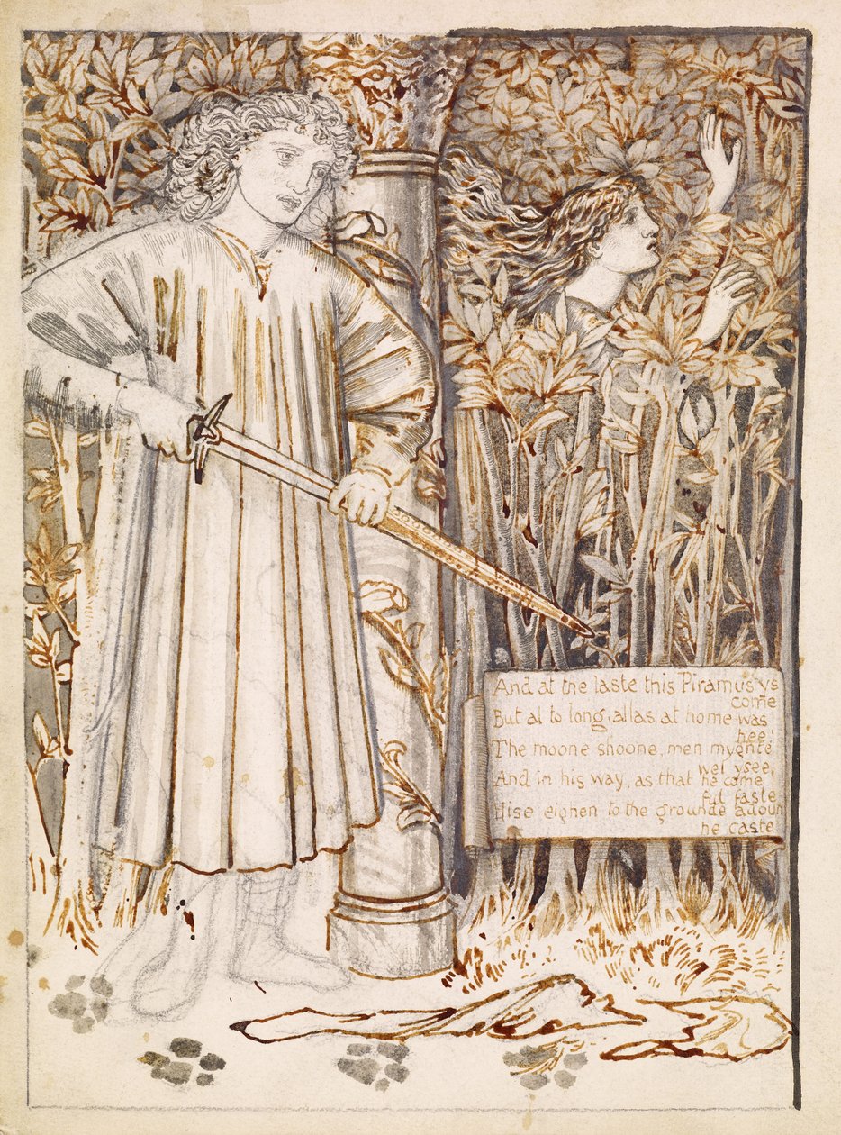 Pyramus e Thisbe de Edward Burne Jones