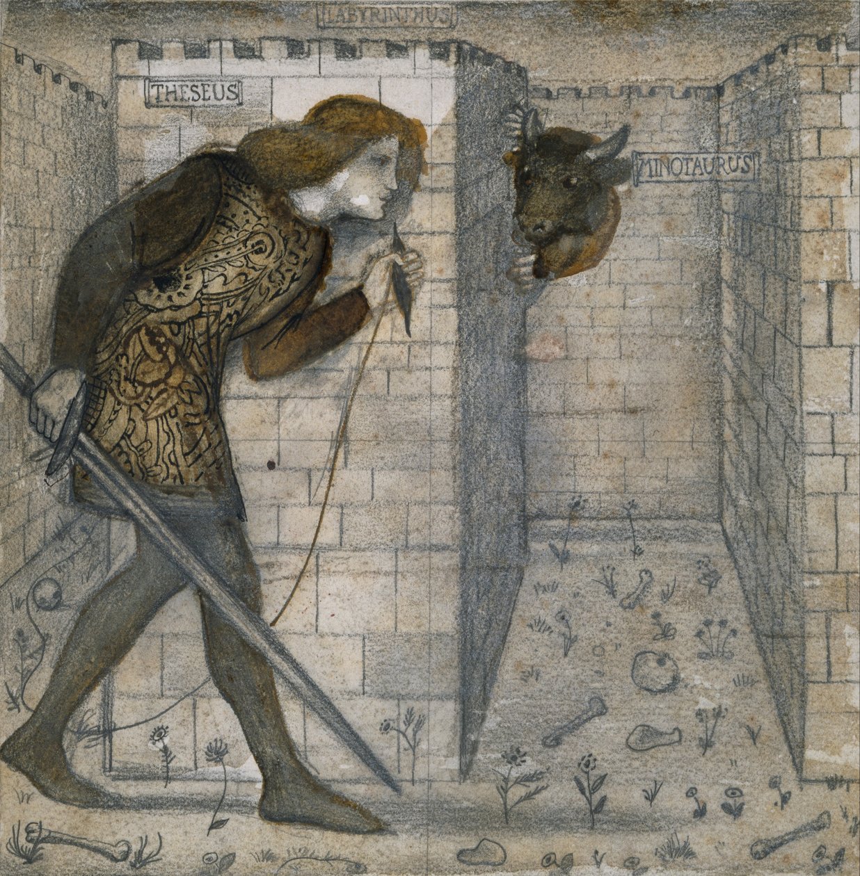 Desenho da telha de Edward Burne Jones