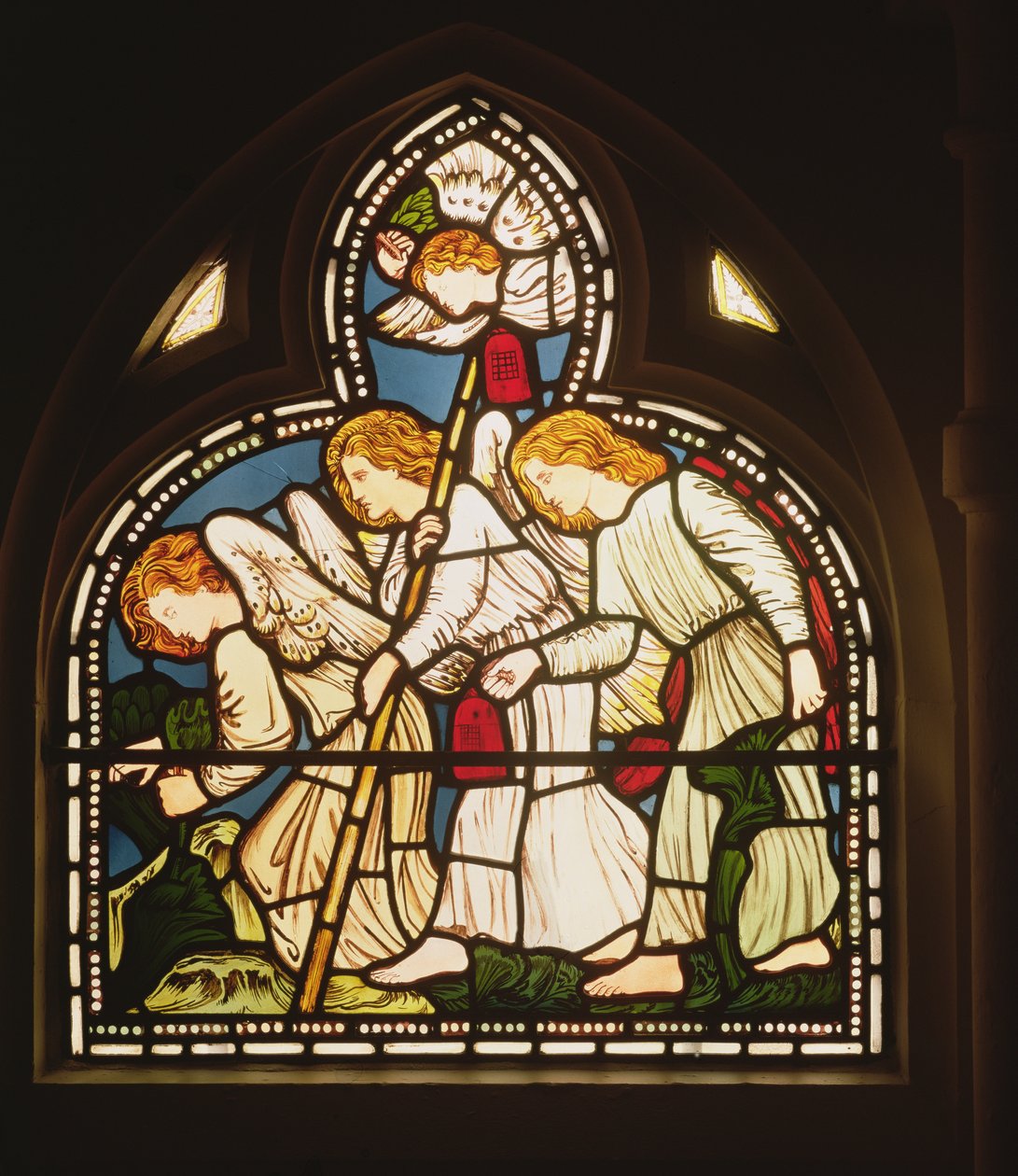 Anjos, 1862 (vitral) de Edward Burne Jones
