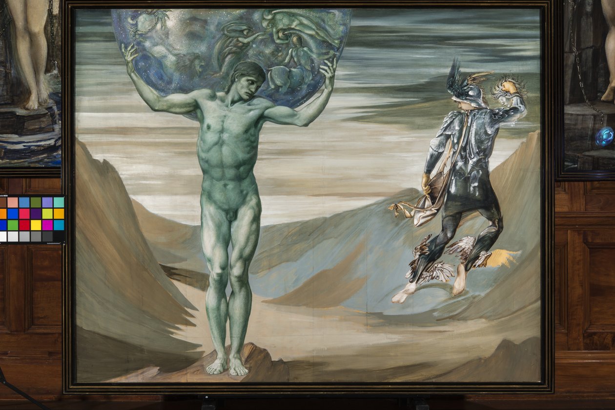 Atlas virou-se para pedra, c.1876 (guache) de Edward Burne Jones