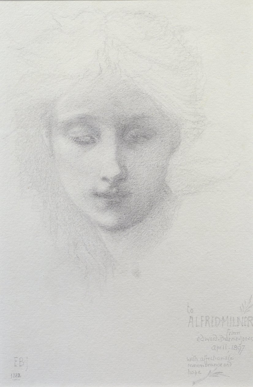 Senhora Violet Milner, 1882 de Edward Burne Jones