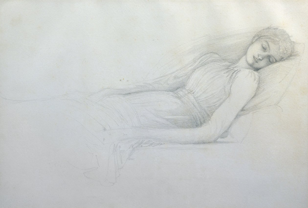 Estudo para &39;Bela Adormecida&39; de Edward Burne Jones