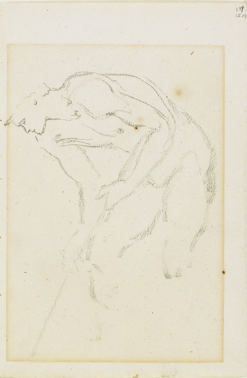 Estudo de uma figura masculina, de um livro de estudos, c. 1880-1890 de Edward Burne Jones