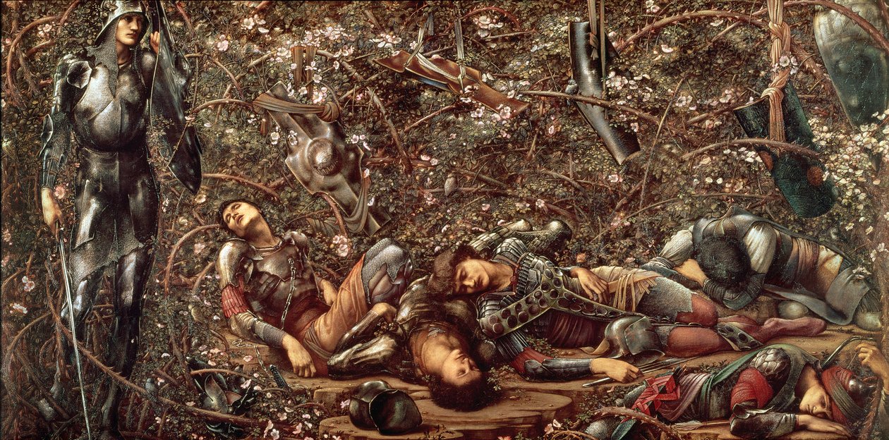 Série do Briar Rose, 1: O Príncipe Entra no Bosque de Madeira, 1870-90 de Edward Burne Jones