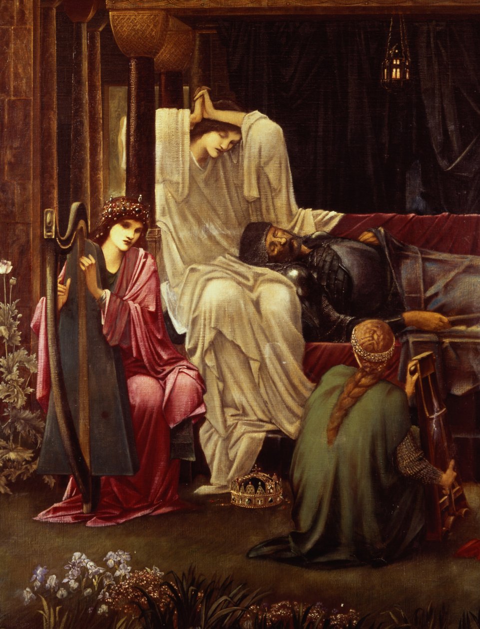 O último sono de Arthur em Avalon (detalhe), 1881-98 de Edward Burne Jones