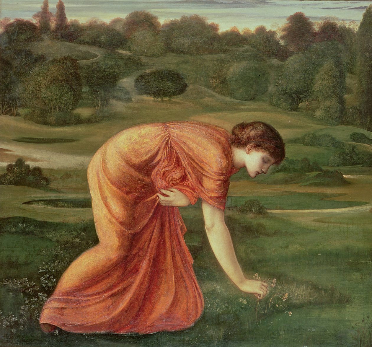 O marigold de março, c.1870 de Edward Burne Jones
