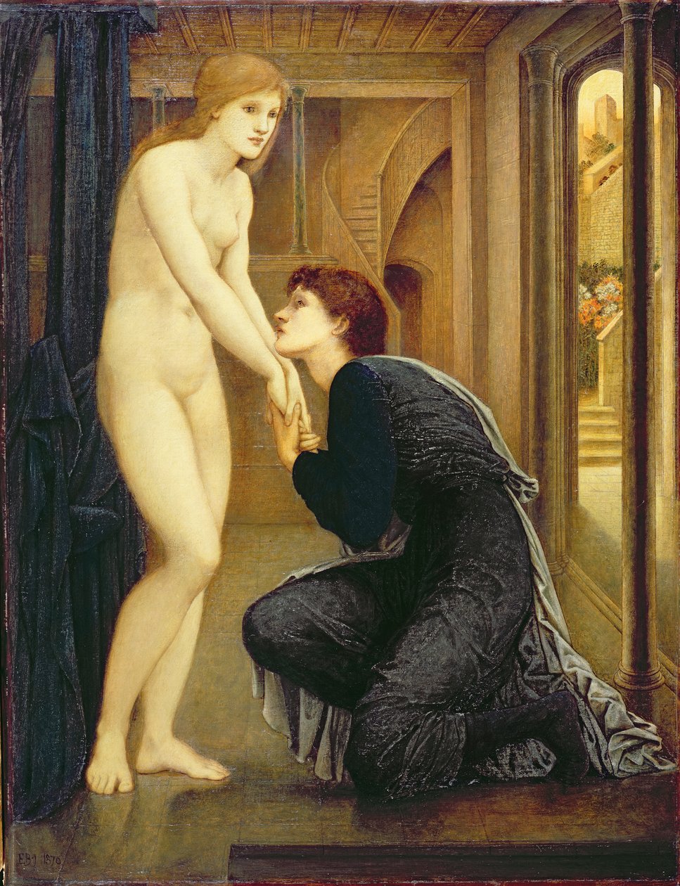 The Soul Attains, da série &39;Pigmalião e a Imagem&39;, 1870 de Edward Burne Jones