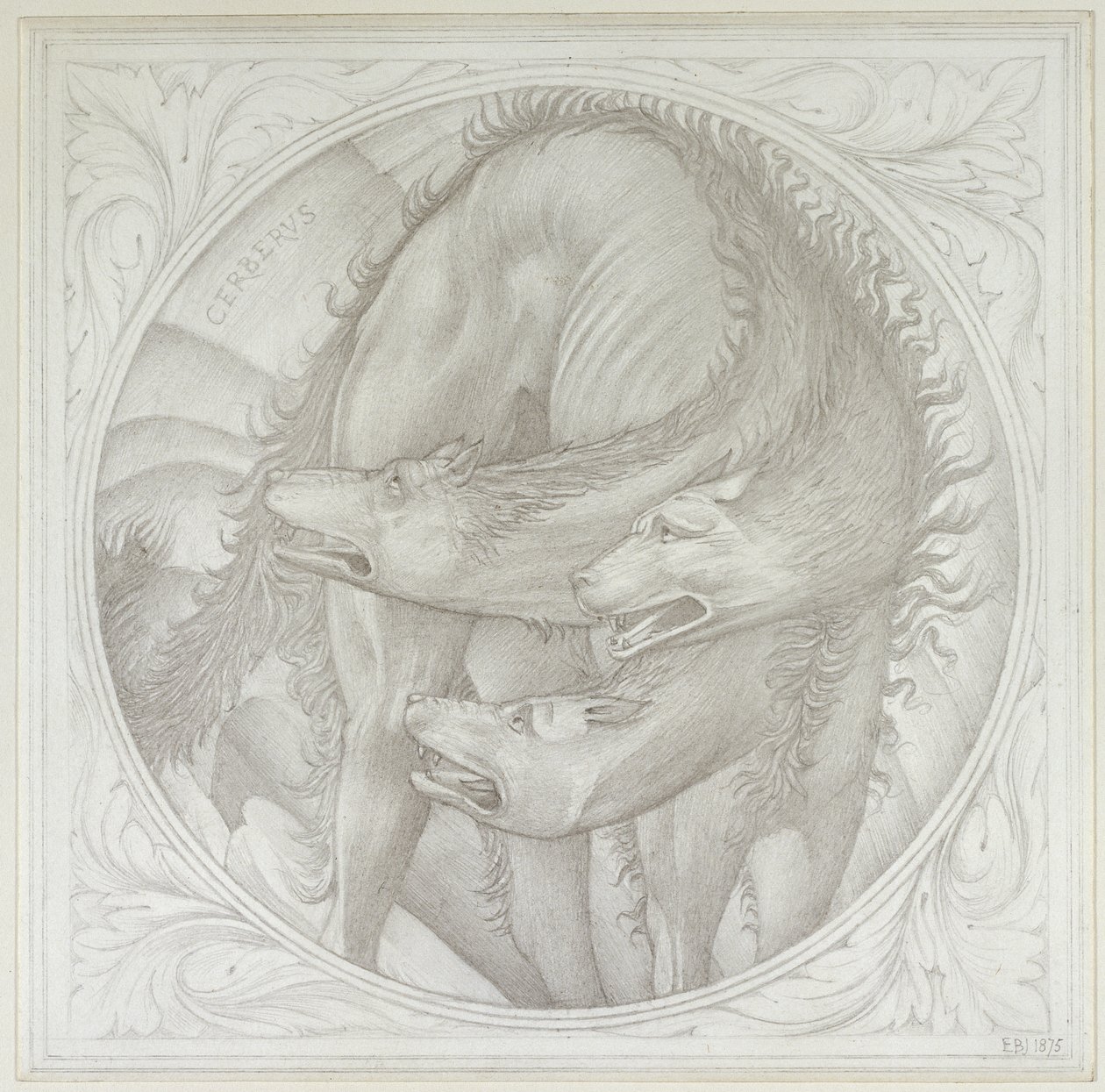 A história de Orfeu: Cerberus, 1875 de Edward Burne Jones