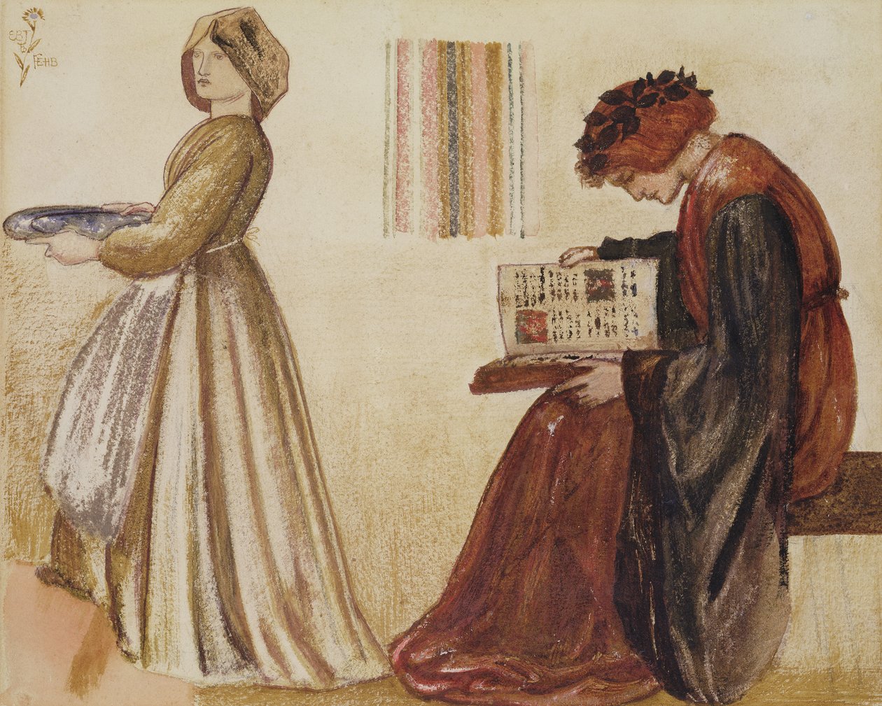 O casamento de Sir Degrevaunt (pastel sobre papel) de Edward Burne Jones