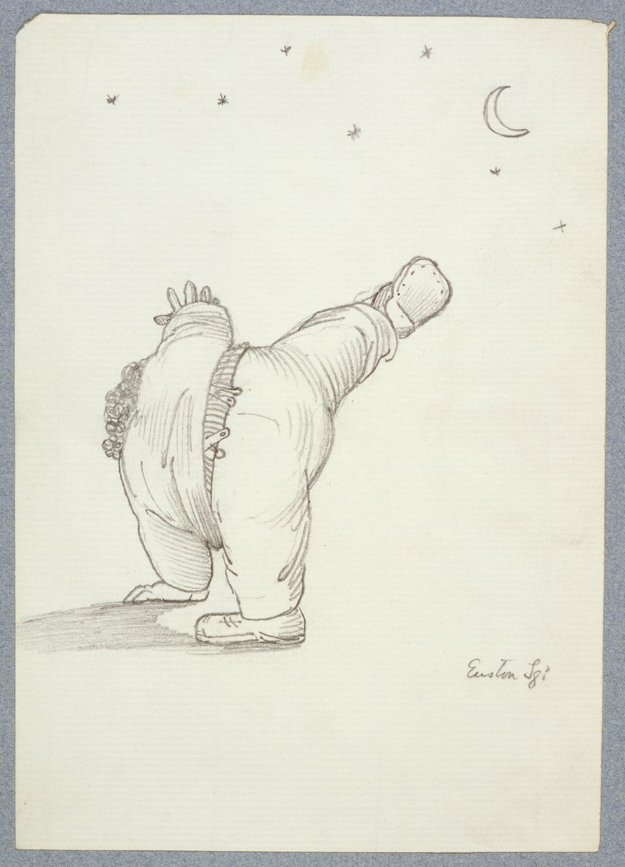 William Morris (1834-96), realizando uma estrelinha, visto por trás por Moon and Star Light, de um álbum de desenhos de Edward Burne Jones