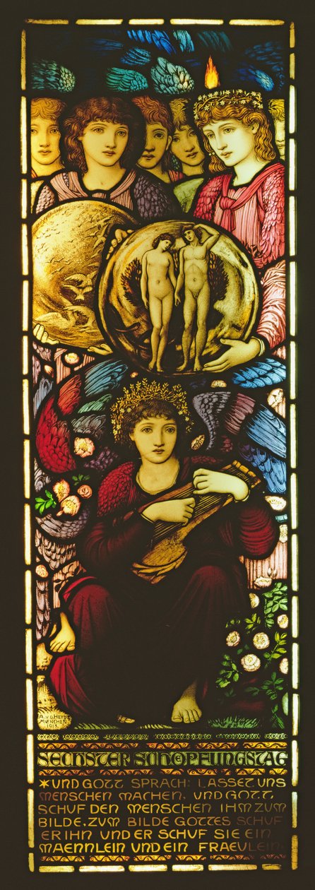 Janela que representa o sexto dia da criação, 1913 (vitral) de Edward Burne Jones