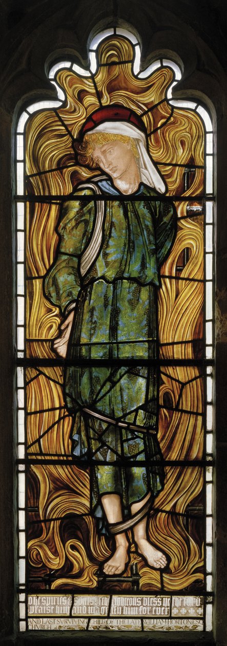 Abednigo, a fornalha ardente, janela ocidental, 1870 de Edward Burne Jones
