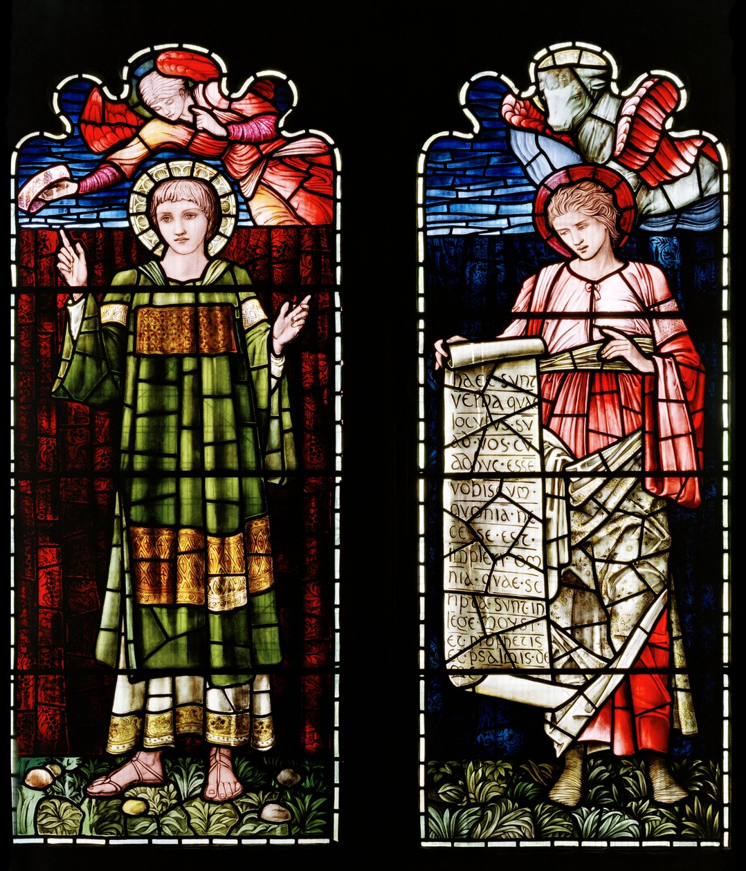 Ashton Under Lyne, Igreja Congregacional de Albion, Morris & Co., Edward Burne-Jones, Santo Estêvão e São Lucas, 1896 de Edward Burne Jones