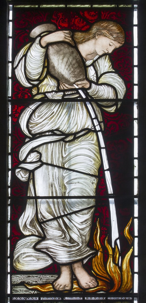 Cambridge, Jesus College Chapel, Morris & Co., Edward Burne-Jones, Temperance de 1875 de Edward Burne Jones