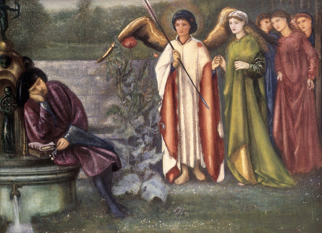 Sonho de Mulheres Justas, 1865 de Chaucer de Edward Burne Jones