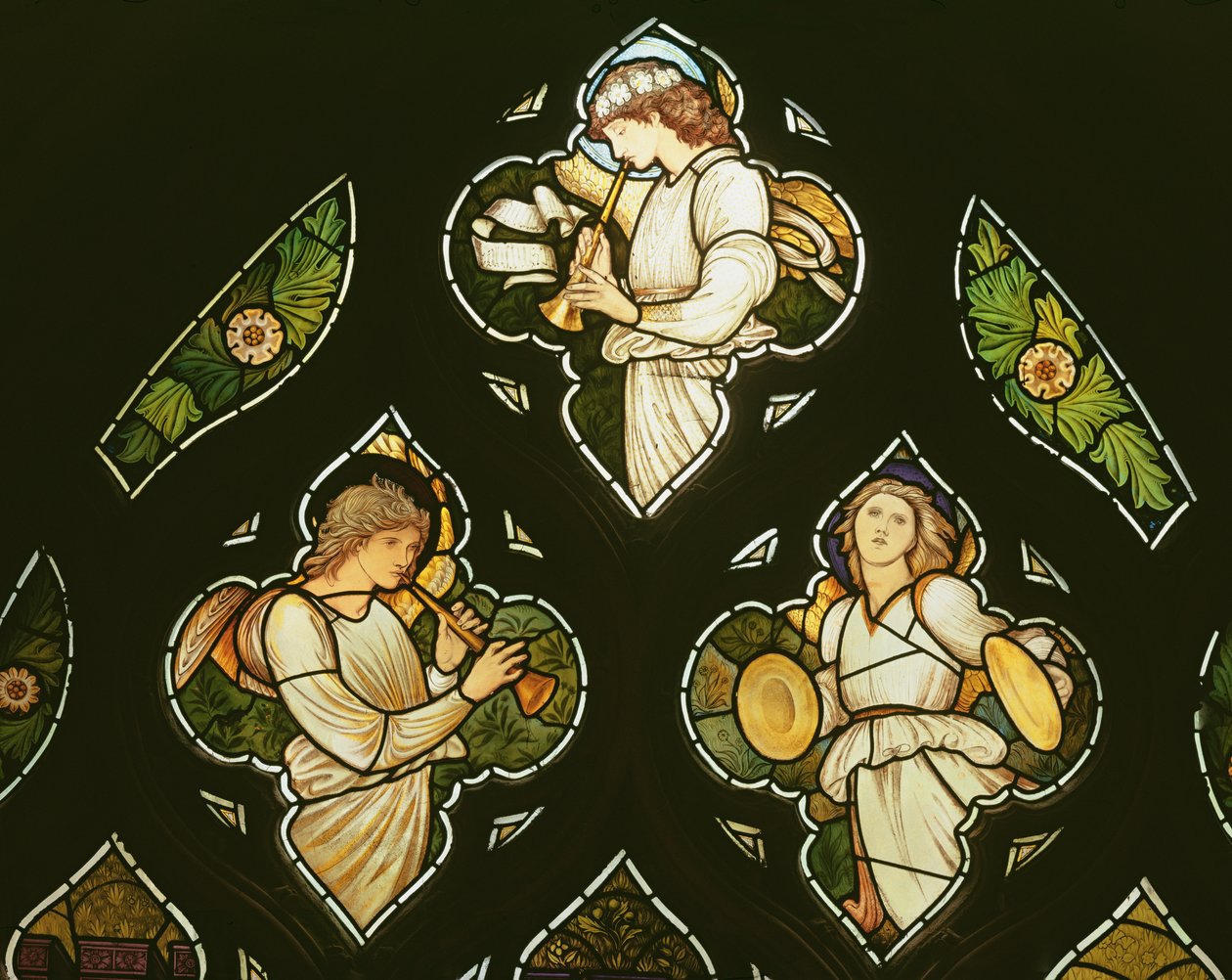 Anjos Musicais, 1870s (vitrais) de Edward Burne Jones