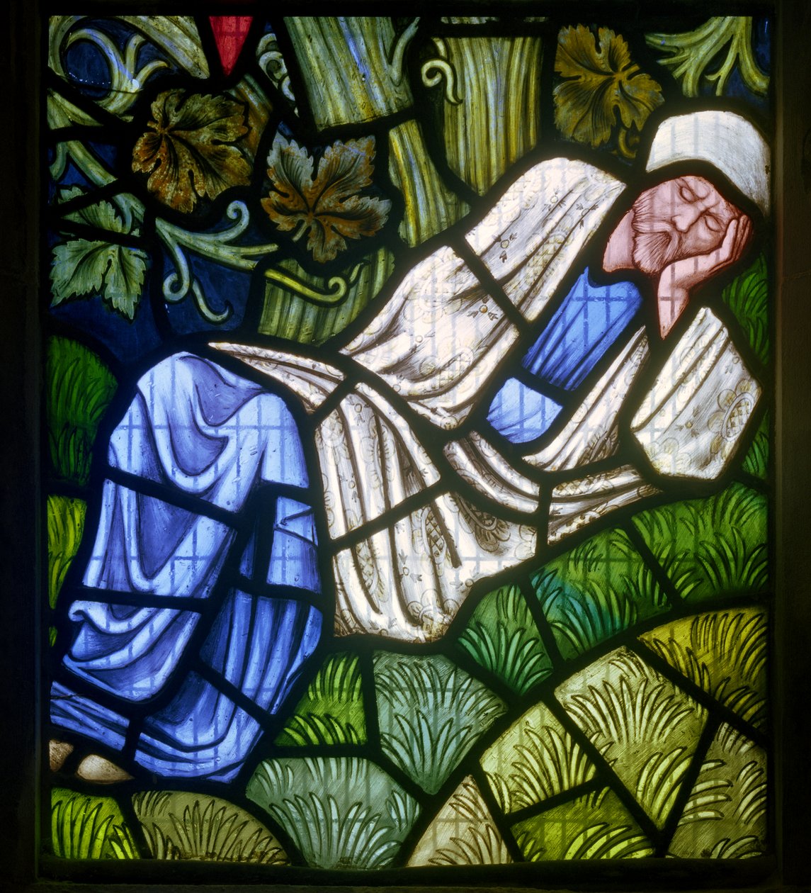 Rottingdean, St. Margaret, Morris & Co., Edward Burne-Jones, A Árvore De Jesse, Burne-Jones Auto-retrato, 1897 de Edward Burne Jones