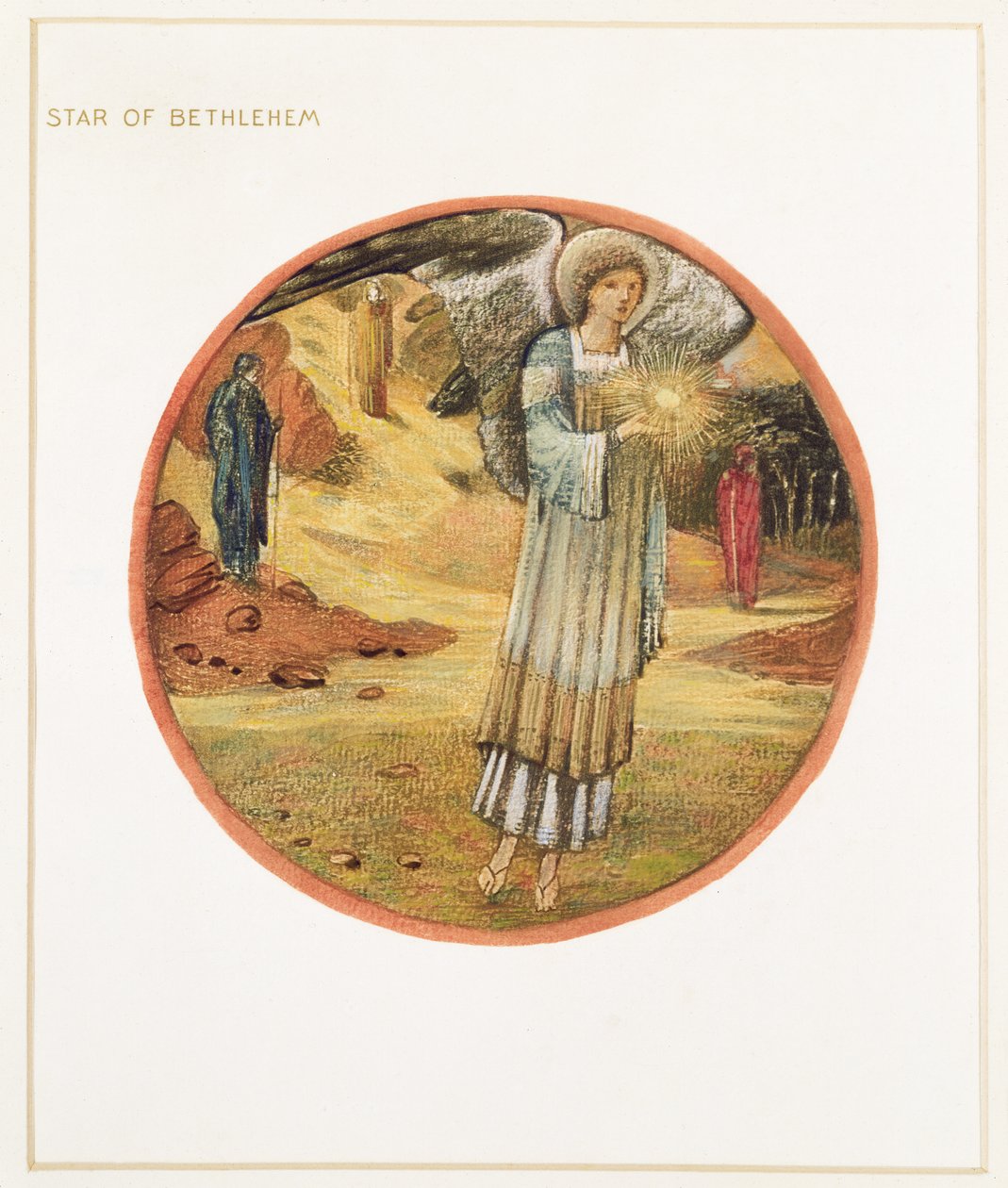 O livro da flor: WW. Estrela de Belém, 1905 (litho com guache sobre papel) de Edward Burne Jones